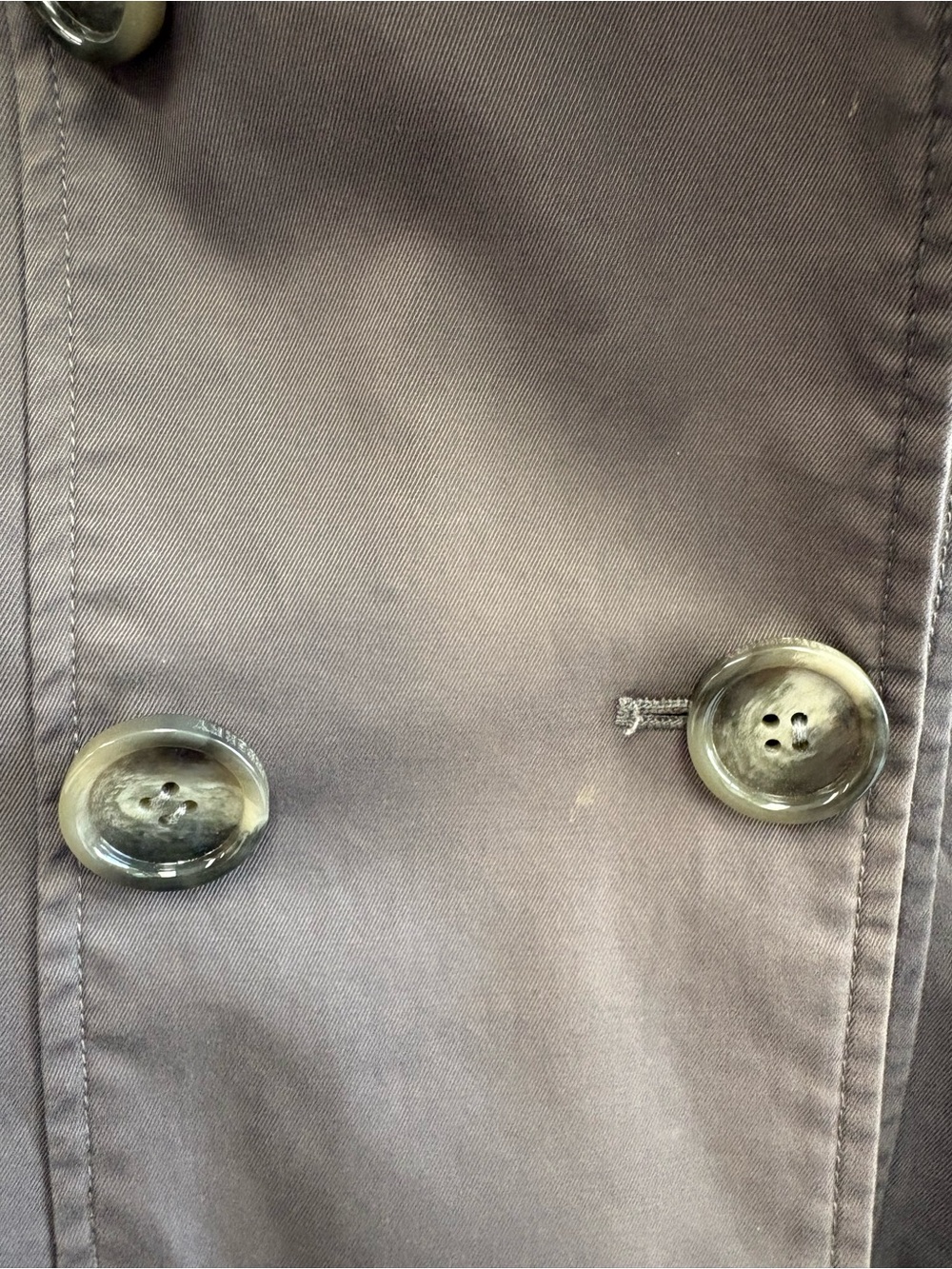 Burberry Double-Breasted Grey Trench Coat with Belt - Picture 7 of 9